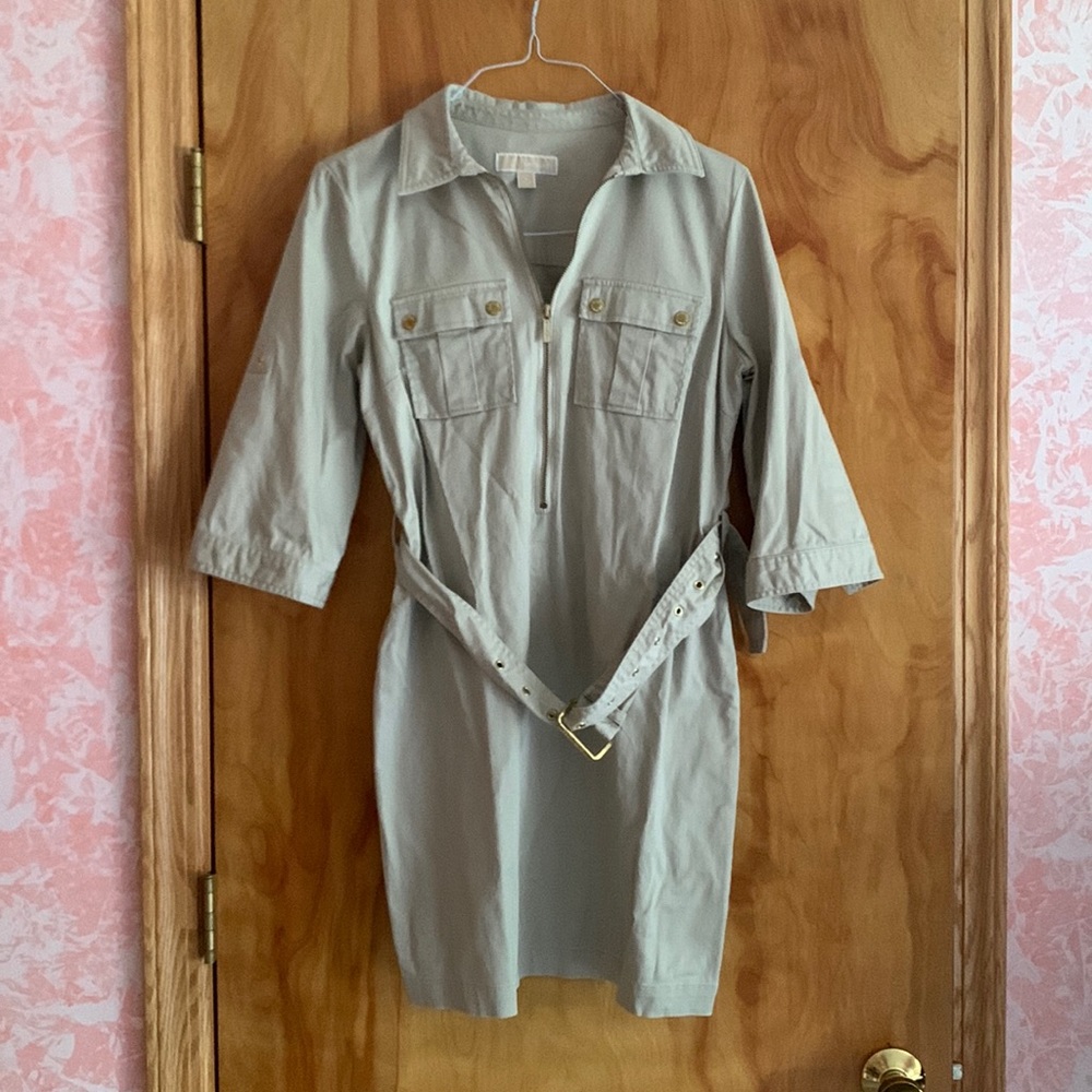 Michael Kors belted shirt dress